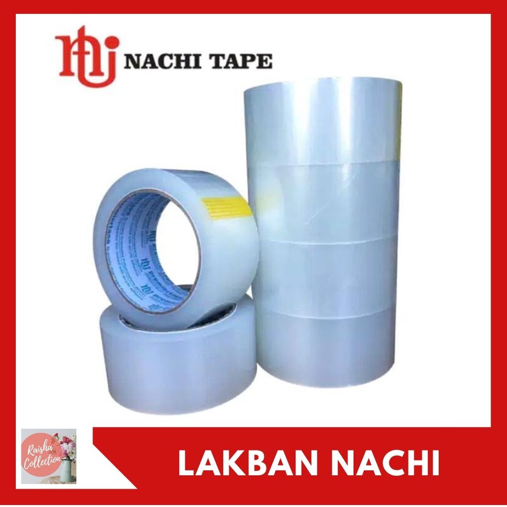 LAKBAN/PLAKBAN ISOLASI BENING TAPE NACHI 2&quot; INCH x 100 YARD, GOLD TAPE DAN PREMIER BY NACHI