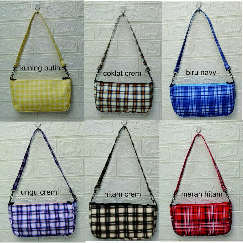 A-ZAHRA BB ALKA TAS BAHU/HANDBAG MOTIF KOTAK-KOTAK/BURBERRY