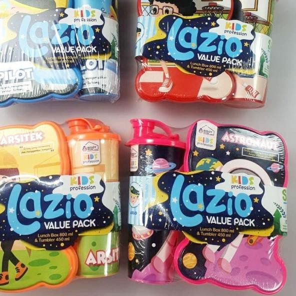 SALE (ial-288) LUNCHBOX SET VALUE LAZIO SET / SOUVENIR ULANG TAHUN ANAK