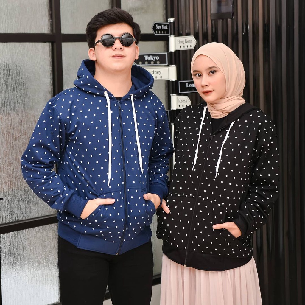 Jaket Full Print PullKadot II Jaket Zipeer Sweater Hoodie Full Print