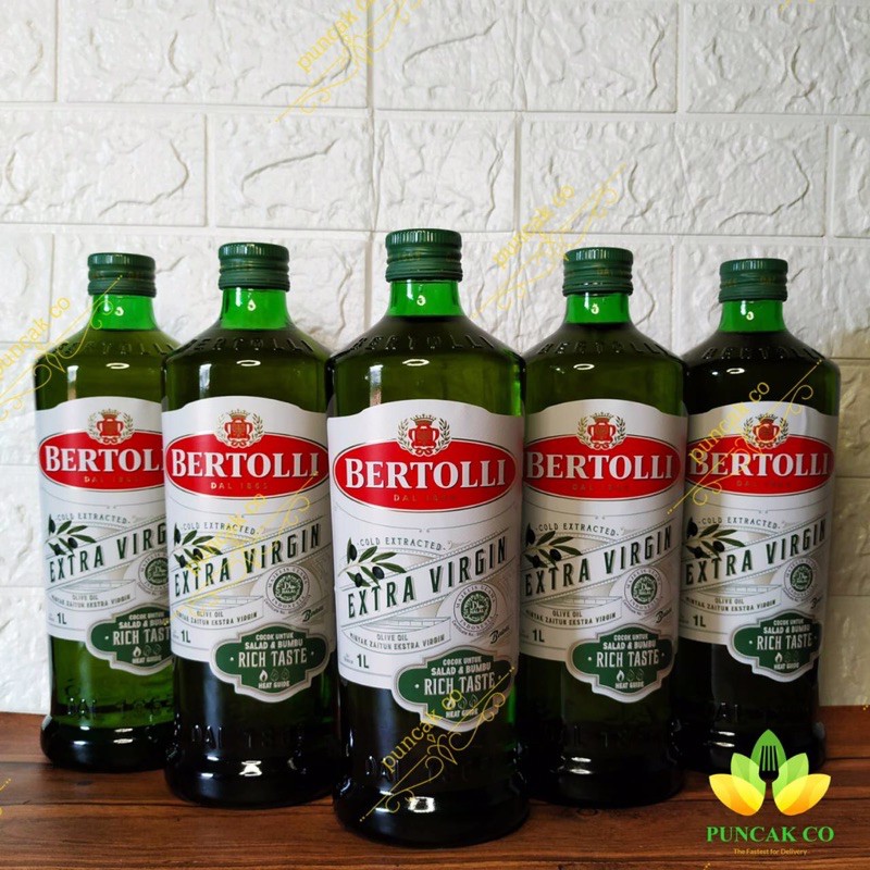 

BERTOLLI Extra Virgin Olive Oil 1LT / Minyak zaitun murni BEST SELLER