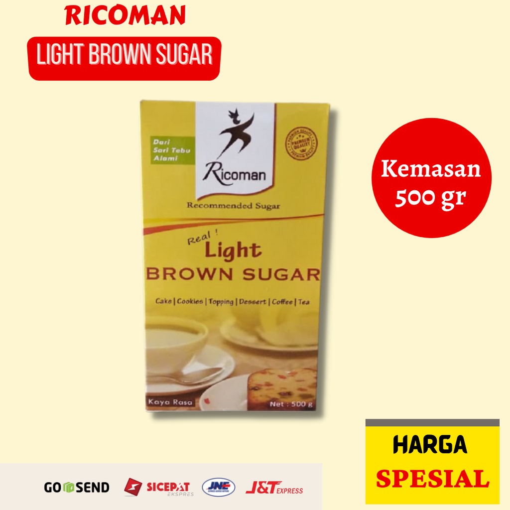 

Ricoman Light Brown Sugar [ Kemasan 500gr]