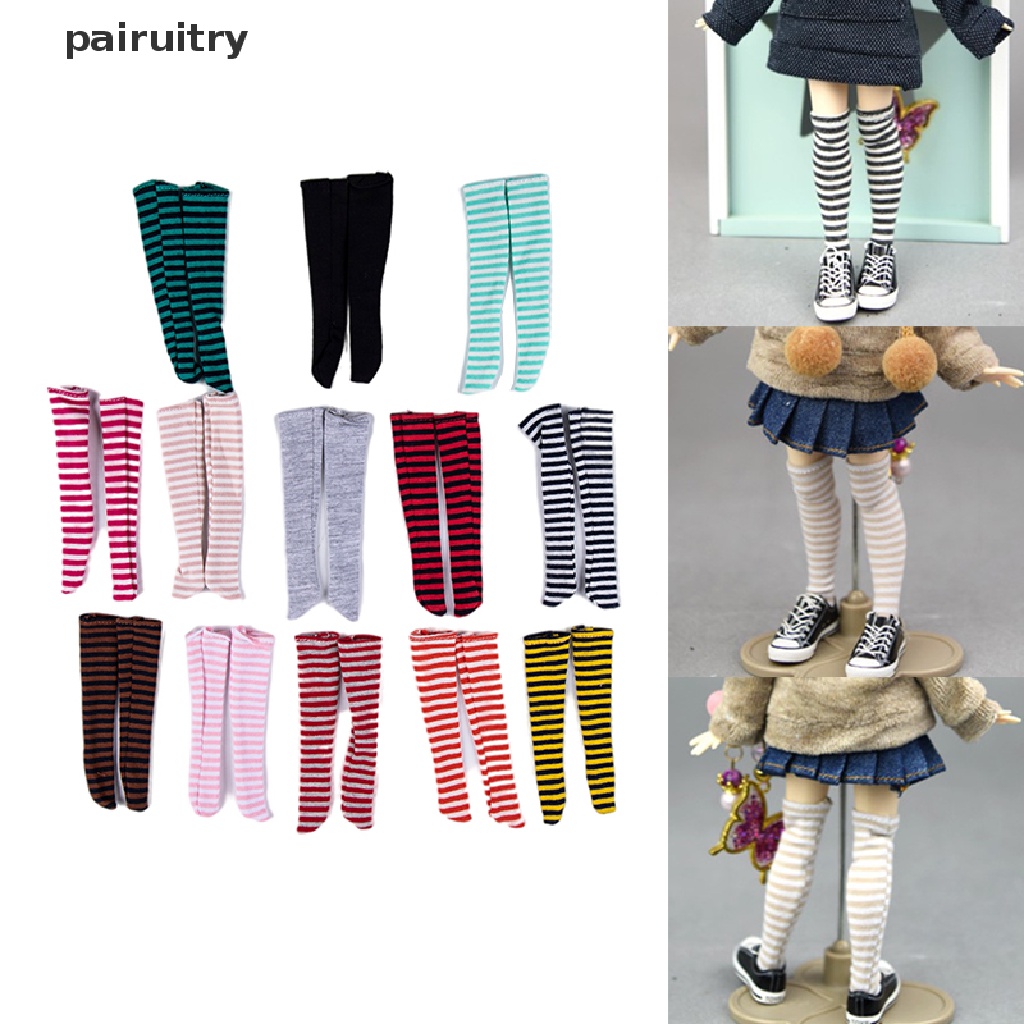 1 Pasang Kaus Kaki Motif Garis Untuk Aksesoris Boneka Blyth licca BJD 28-30cm 1 / 6