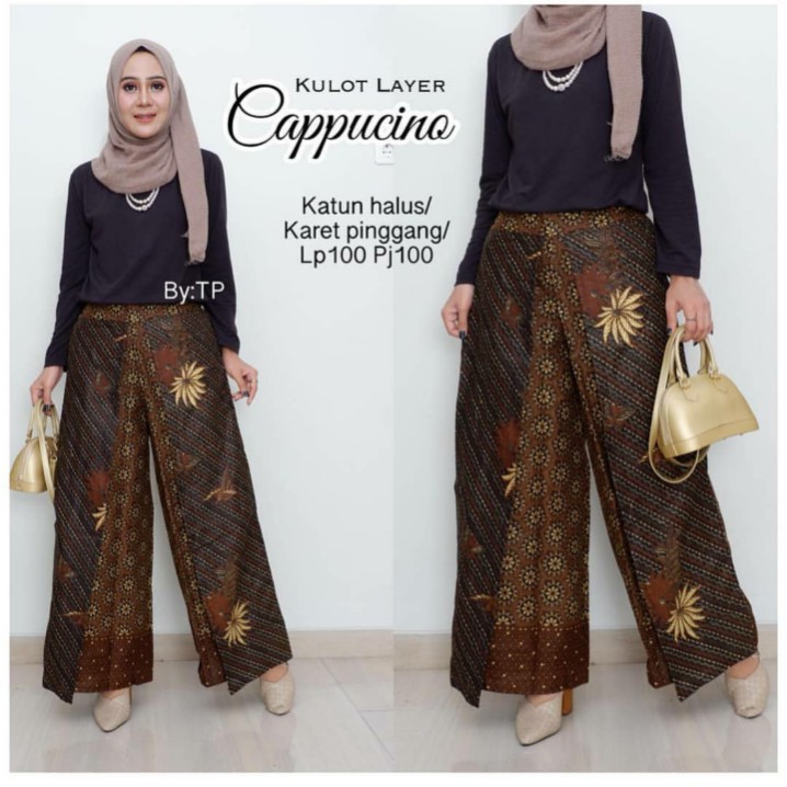 Zola Batik Kulot Batik Layer Cappucino