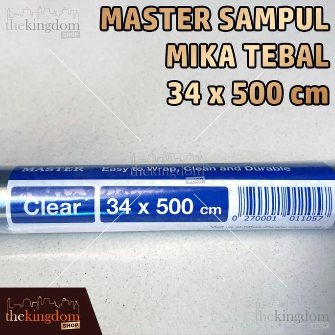 

✨BISA COD✨ Master Sampul Mika Roll 34x500cm 34 x 500 cm Tebal 0,07 Micron