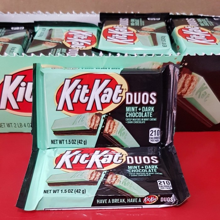 

Siap Krim Kit Kat Crisp Wafer Chocolate Mint Dark Choco / White Choco Usa 42 Gr - Mint Dark Choco