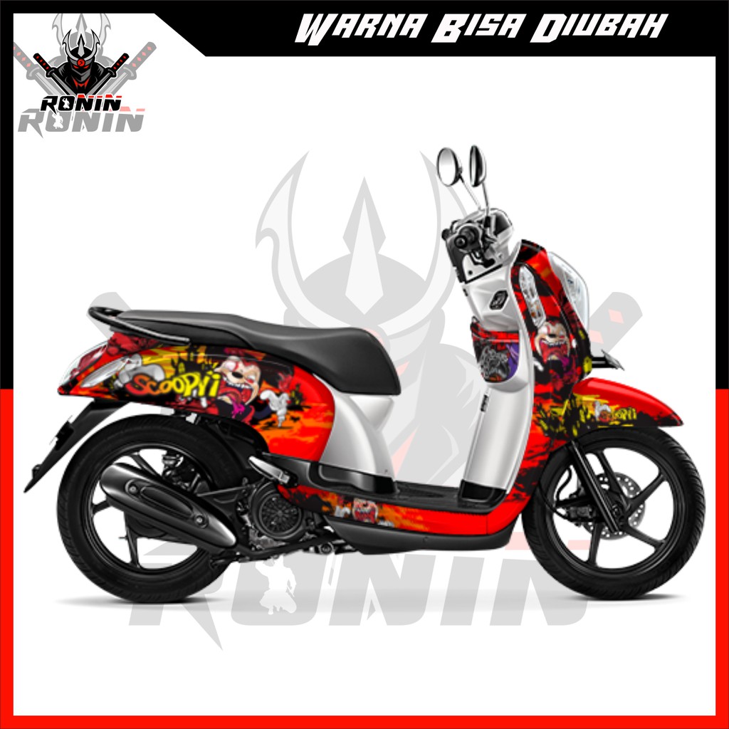Sticker Decal Full Body Scoopy FI, Scoopy V.2 (Motif Zombie Mickey)