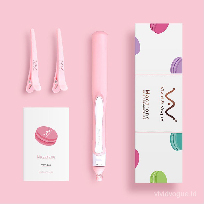 【100% Original】Vivid&Vogue 2 In 1 Hair Curler Curling Ceramic Hair Straightener Salon Tools VAV-808