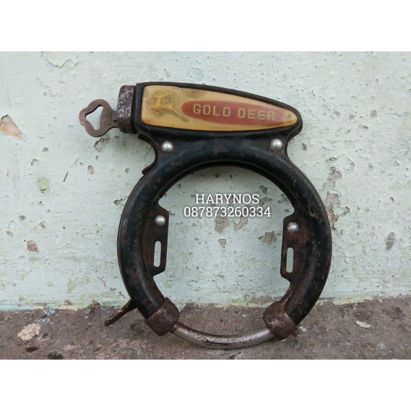 kunci roda sepeda onthel kunci roda merk gold deer gembok roda onthel