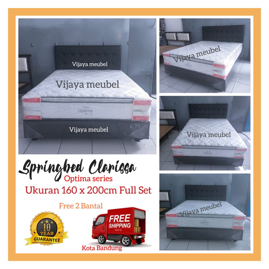 Kasur / Springbed Clarissa optima ukuran 160x200 Fullset KBANDUNG