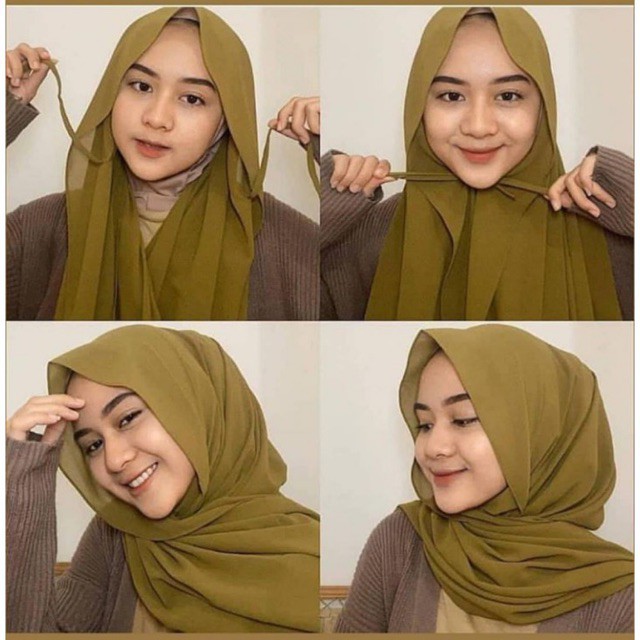 Jilbab Psmina Model Terbaru Cara Memakai Jilbab Pashmina Sifon Polos Indo Jilbab Sange