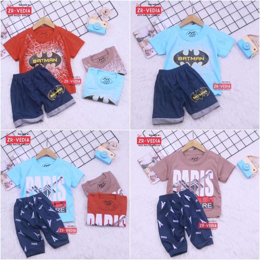 Setelan Baby DILAN uk 3-24 Bulan / Export Class Kaos Celana Baju Bayi Cowok Lengan Laki Karakter