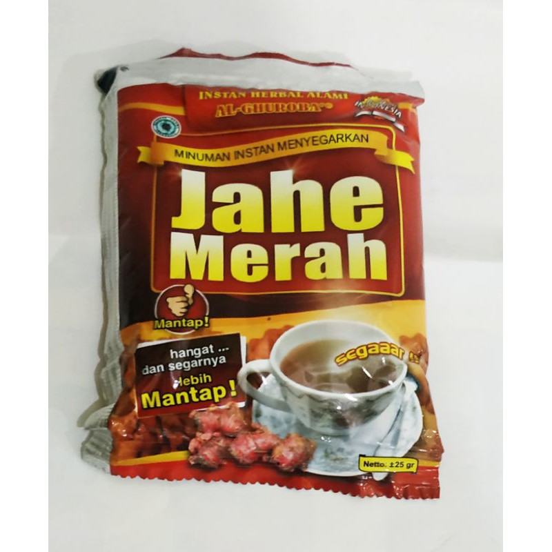

Jahe Merah Minuman Kesehatan Sachet Instan Herbal Al-Ghuroba
