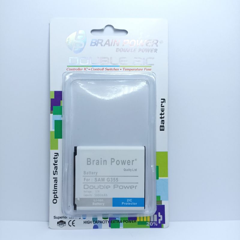 Baterai Batre Samsung G355 Core 2 Merk Brain Power Kapasitas 5800 Mah ( Garansi Uang Kembali)