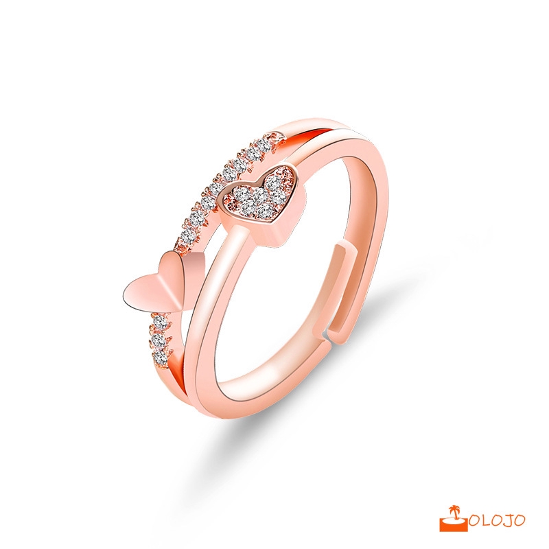 OLOJO Versi Korea Dari Cincin Jantung Cincin Baru Cincin Disesuaikan Hidup