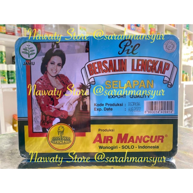 JAMU BERSALIN LENGKAP AIR MANCUR / PIL BERSALIN UNTUK 40 HARI