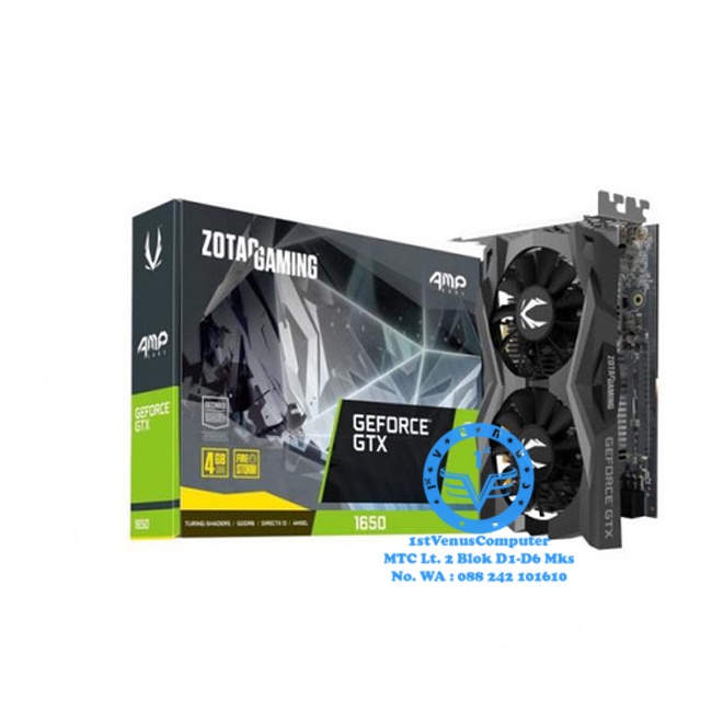 VGA ZOTAC GTX 1650 LP 4GB DDR6 128BIT GTX1650 LOW PROFILE / VGA15-ZOT