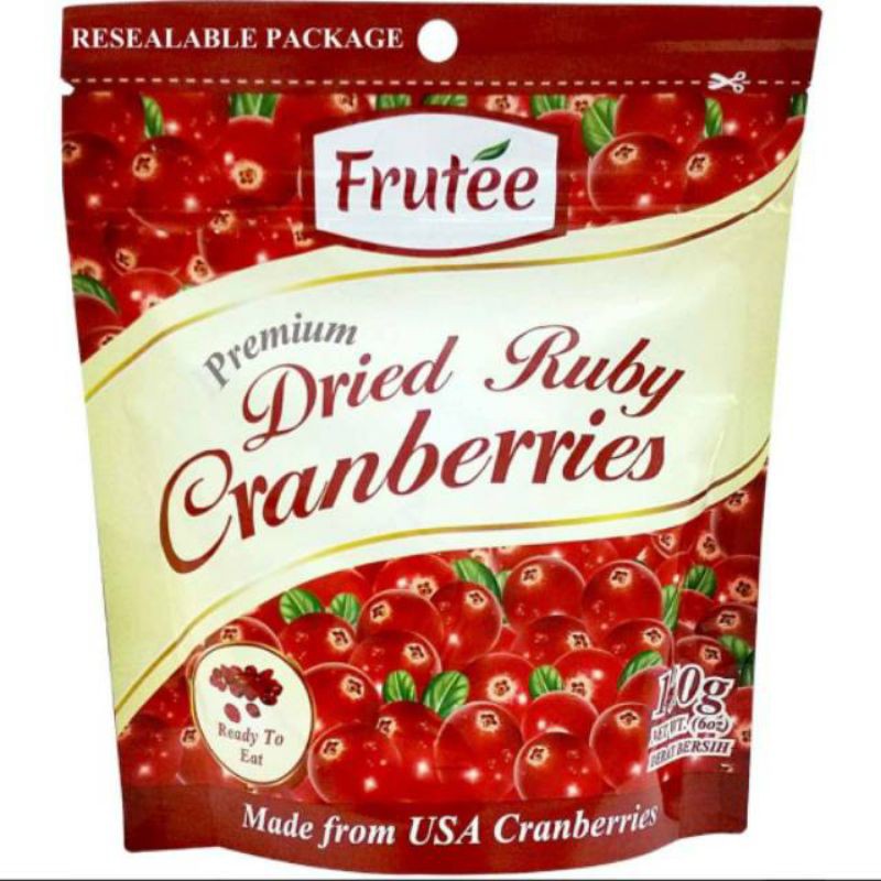 

FRUTEE DRIES RUBY CRANBERRY 170GR