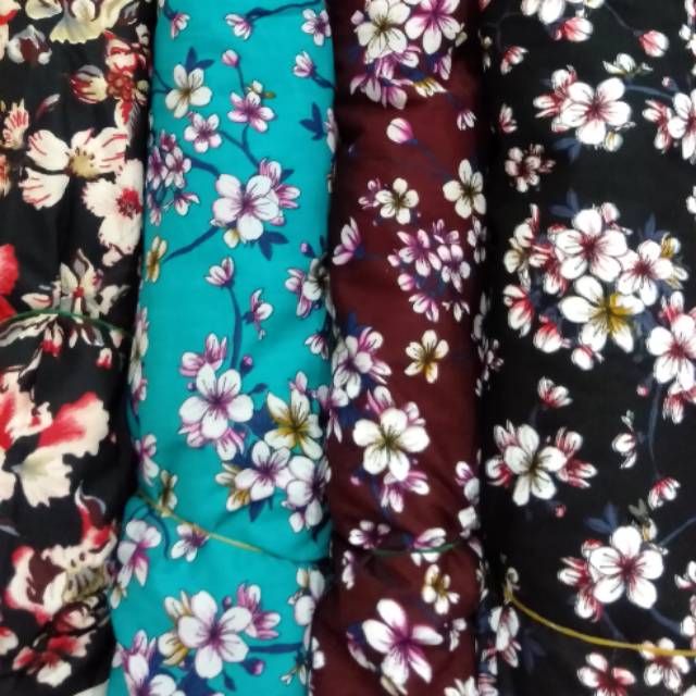 30+ Trend Terbaru Kain Katun Jepang Motif Bunga Sakura