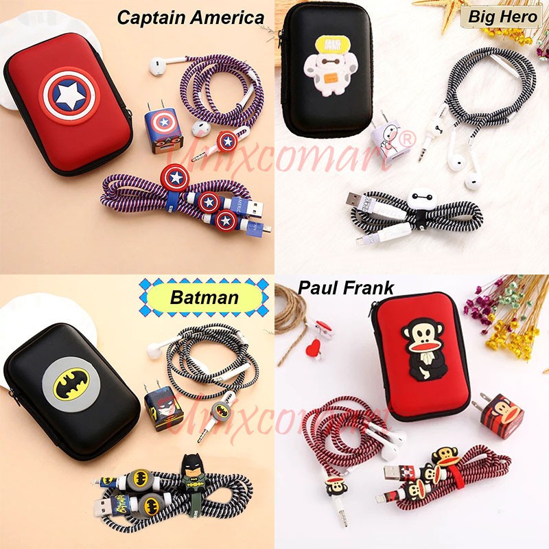 Pelindung kabel Charger Headset SET Cable Protector Cartoon Karakter