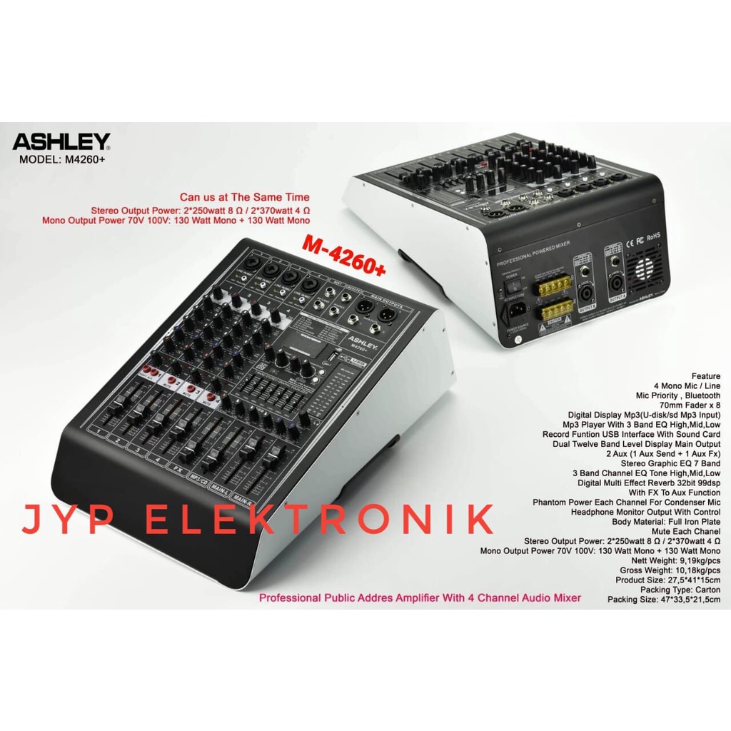 MIXER AUDIO ASHLEY M 4260+ / ASHLEY M4260 PLUS / ASHLEY M 4260 + ORIGINAL NEW