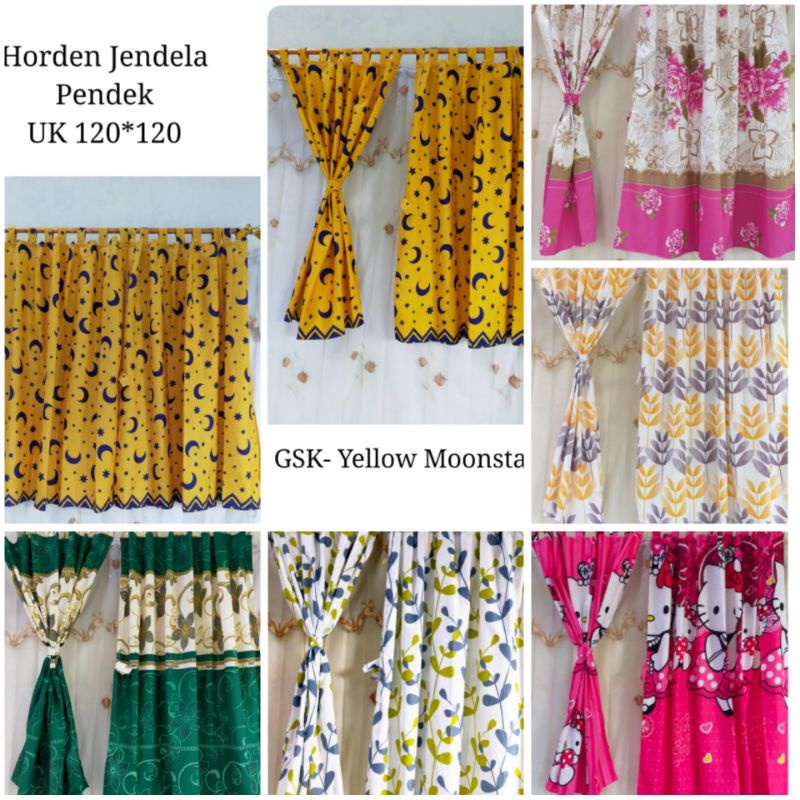 Gorden Smokring Gorden Jendela Pendek - Gorden Jendela Kamar - Gorden Minimalis 120X120