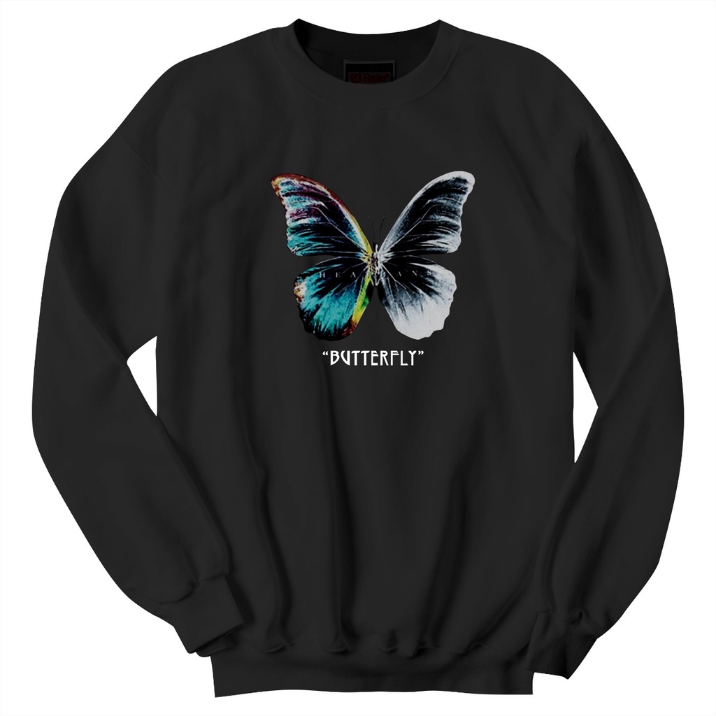 SWEATER CREWNECK BUTTERFLY BIS SIZE,M-XXL