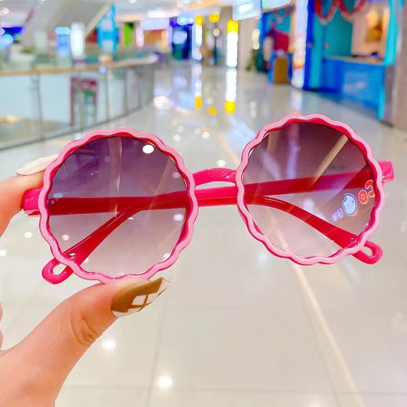 (Rowling)Kacamata Anak New Trend/Fashion Anak Terbaru Bulat Kacamata Hitam Motif  UV protection High Quality Import Kacamata Fashion-ka-214 Pink