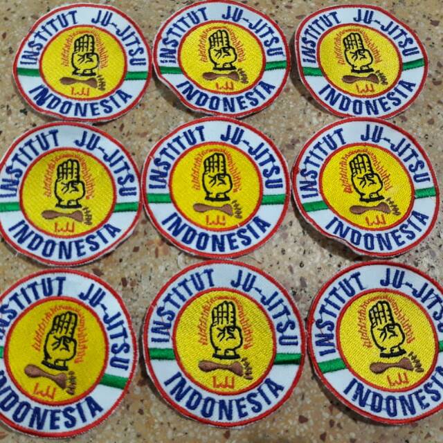 BET INSTITUT JUJITSU INDONESIA ( IJI ) BORDIR KOMPUTER LOGO EMBLEM BADGE BELADIRI