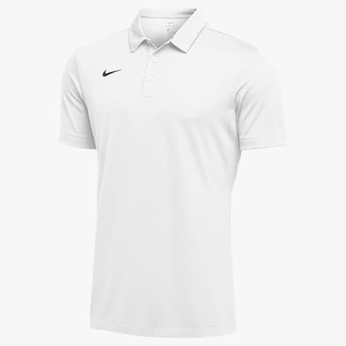white nike golf polo