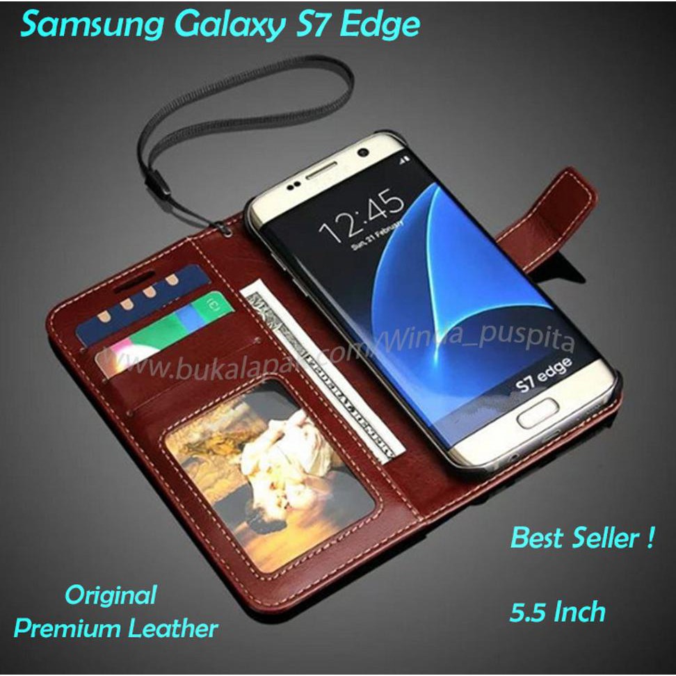Samsung Galaxy S7 Edge Flip Pu Leather Wallet Case For Samsung Galaxy S7 Edge With Card Holder Photo