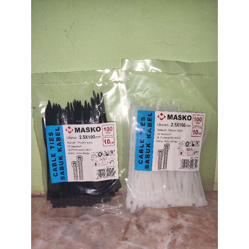 

Cable Tie Ties Pengikat Kabel Serbaguna 2.5 x 100mm 10cm Kualitas SNI