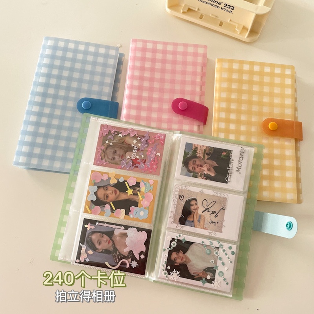 3 Inch 240 Slot Kartu Korea Polaroid Lattice Album Bintang Mengejar Foto Buku Penyimpanan Kartu Kecil