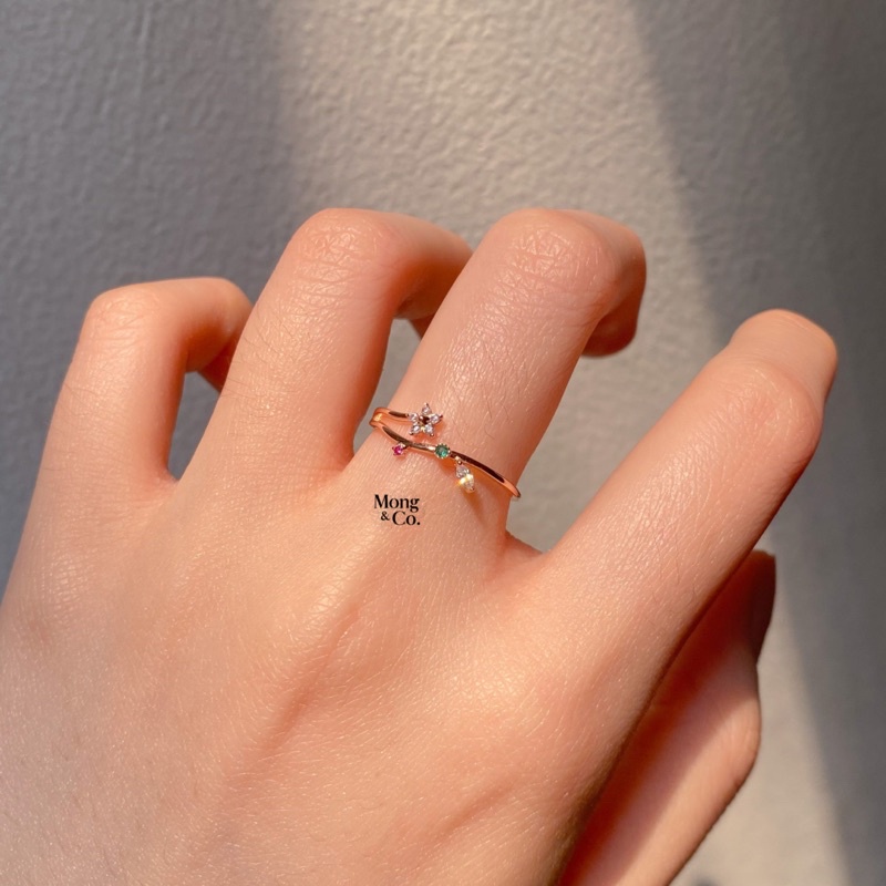 Mong&Co Olwen S925 Women's Ring - Cincin Wanita Sterling Silver 925 Dainty Fashion Korea