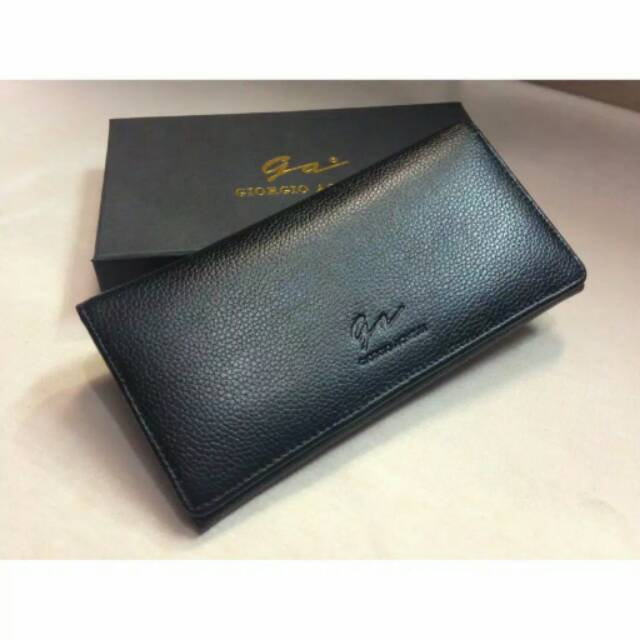 Dompet panjang kulit orginal giorgio agnelli 116 black