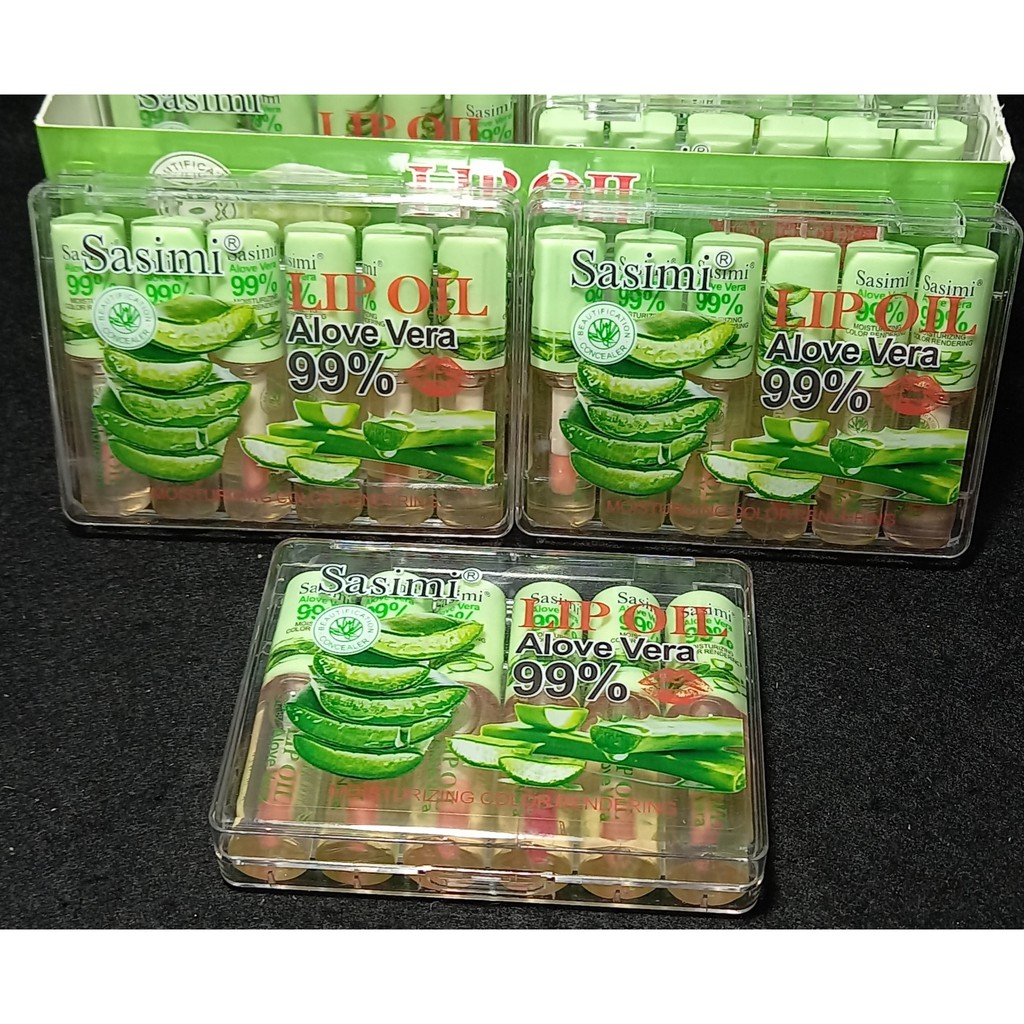 PROMO PER PAK ISI 6 LIP OIL SASIMI ALOEVERA S.886