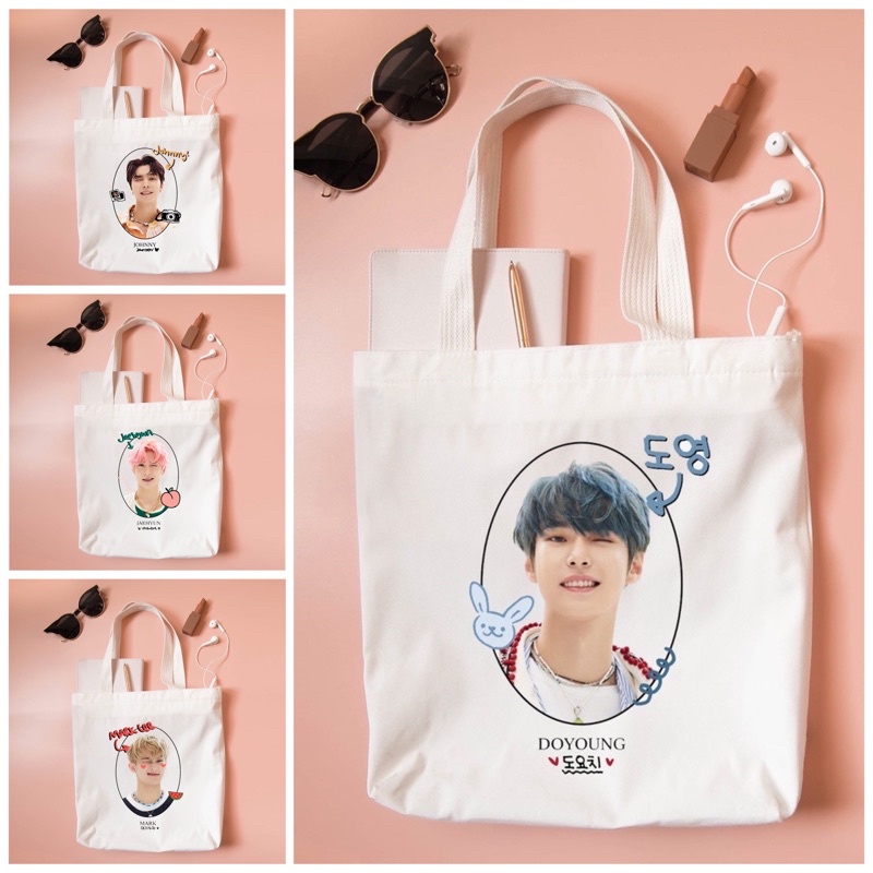 NCT 127 /TOTE BAG Kanvas muka NCT 127 / Korean Fashion Wanita / tas belanja