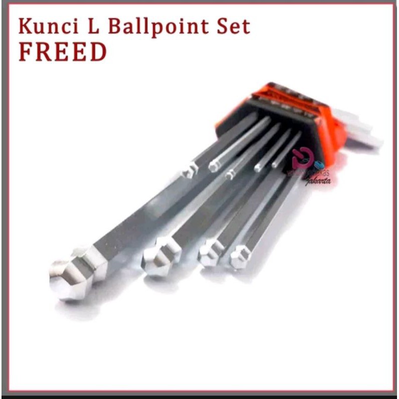 Kunci L ballpoint Panjang Set 9 pcs Freed