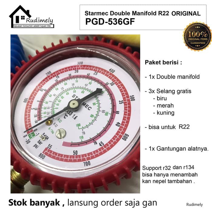 Double Manifold STARMEC  untuk pengisian R22