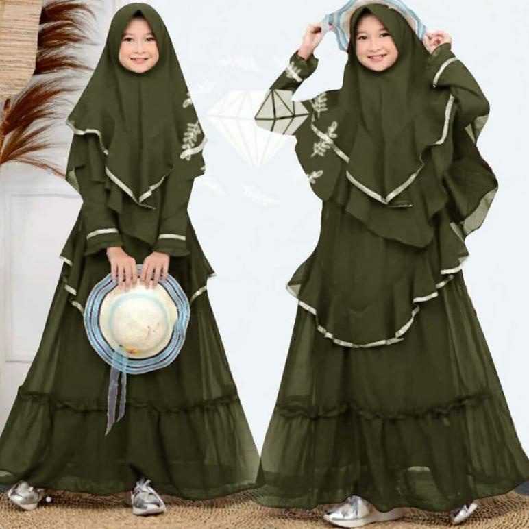 SYARI DUVENCY KID / BISA  / DRESS ANAK PEREMPUAN / GAMIS ANAK WANITA /  UMUR 8-11 TAHUN Y9T1