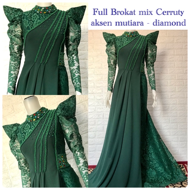 longdres brokat/kebaya modern/baju pesta/g-fashion