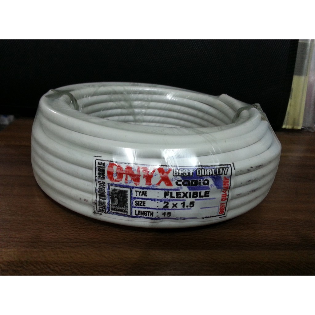 Kabel Listrik Putih NYM 2x1.5 Panjang 15 Tunggal