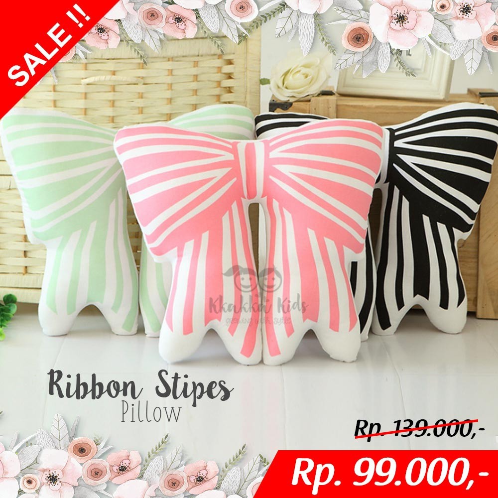 

Ribbon Stripes Pillow bantal pita lucu