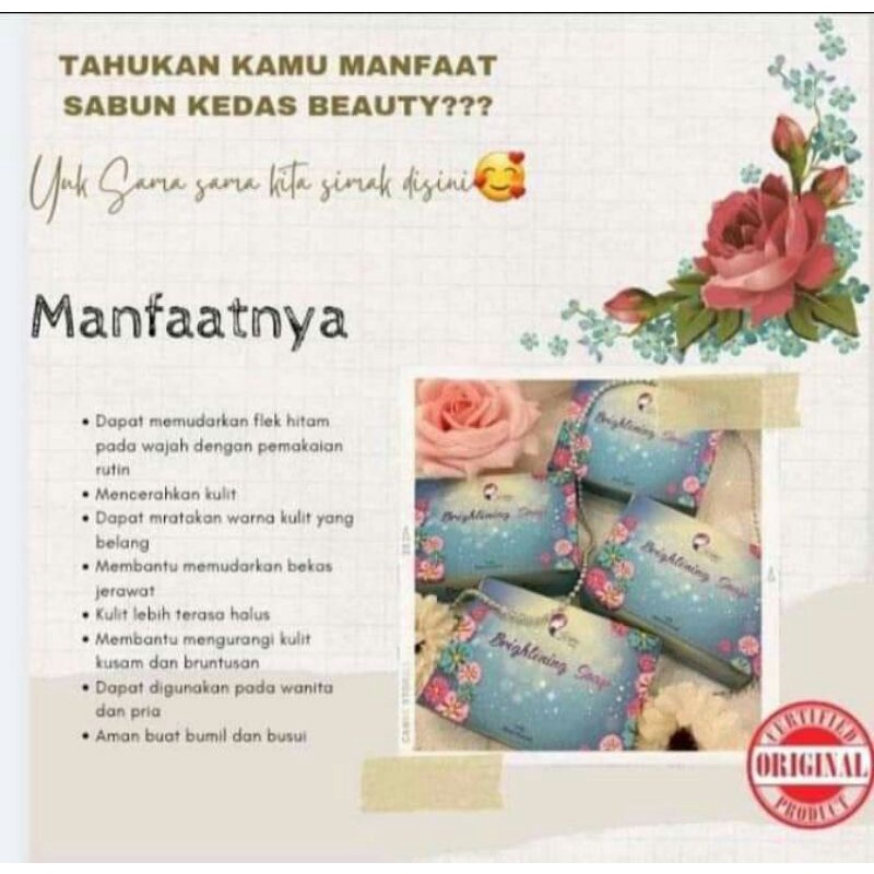 SABUN KEDAS BEAUTY ORIGINAL 100%