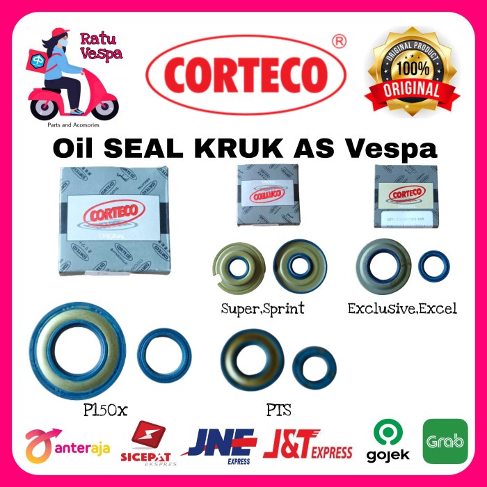 Oli Seal Kruk AS Corteco Vespa VBB Super Sprint PX PS Strada Excel - ExclusiveExcel