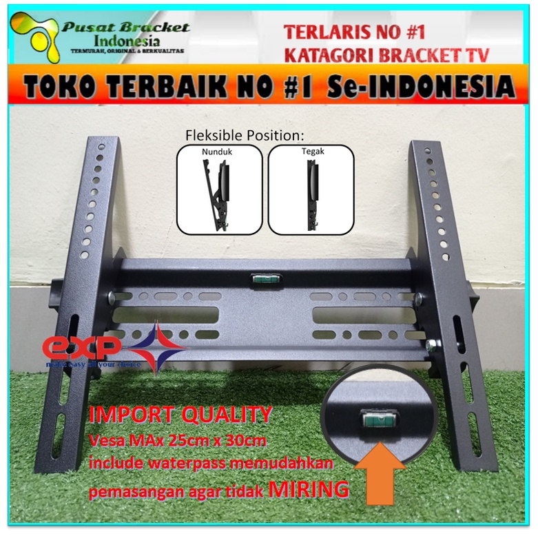 Bracket TV TCL 21&quot; s/d 43&quot; waterpass GARANSI 100% COCOK!!! IMPORT QUALITY