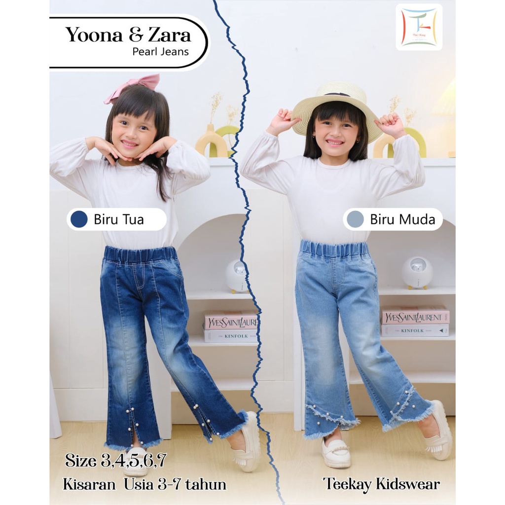 CELANA ANAK PEREMPUAN JEANS PANJANG USIA 3-5 TAHUN