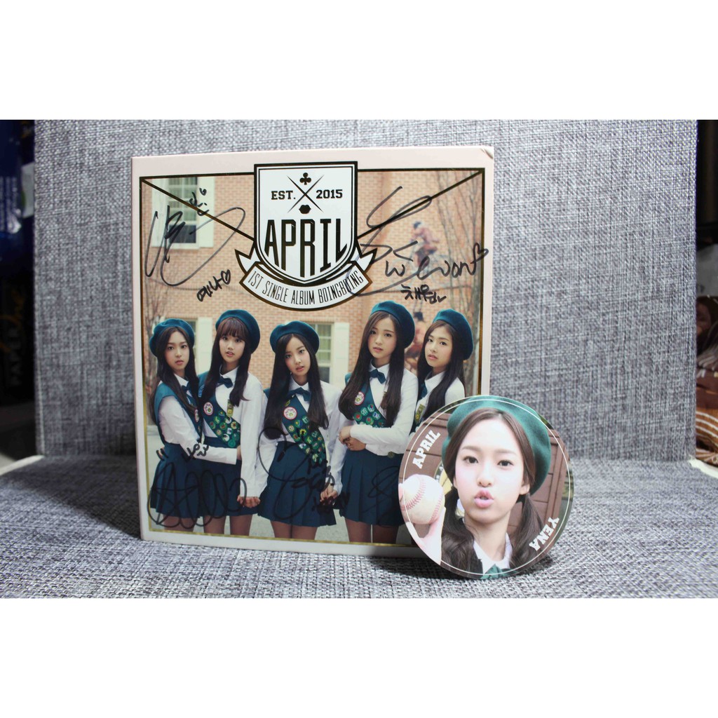 [PROMO ALBUM] APRIL 1st Single Album Boing Boing Signed CD