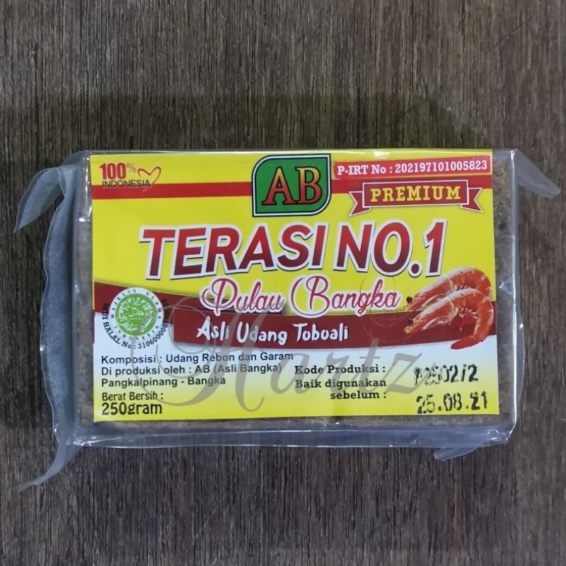 

Terasi Belacan Super AB Udang Asli Bangka 240 Gram