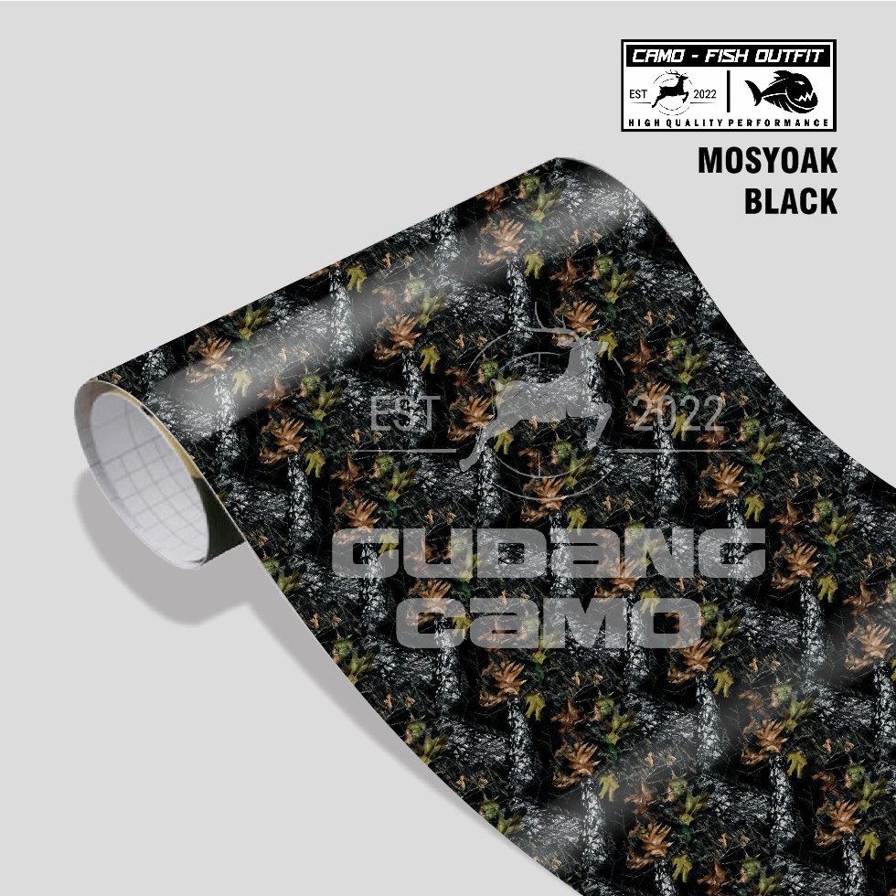 

Sticker Stiker Camo Camaouflage Murah..Motif Mosyoak Black Uk. 100 x 50 cm